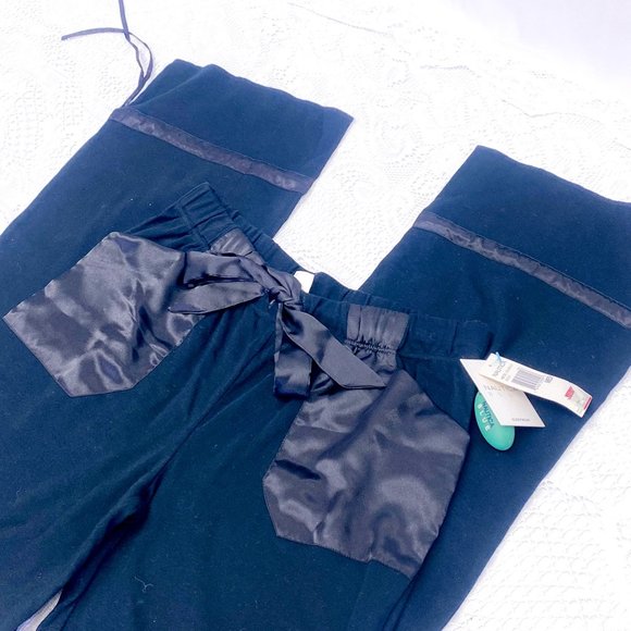 NEW Women's Satin PJ Pants Nautica Blue Brand Sleepwear DrawString Sweatpants - Picture 1 of 11